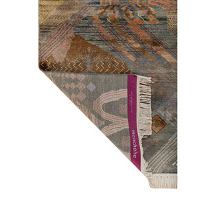 Alfombras de Seda Anudadas a Mano Manchaha Green LSL-318 9x12 Abstract Aubusson para Decoración de Sala de Estar, Nueva Llegada - Alfombras Jaipur US - Product Image 5