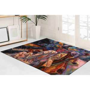 Jazz Musicians Painting Printed <b>Rug</b> - Vibrant Ethnic & Classic Design,Nonwoven Soft <b>Rug</b> - Product Image 5