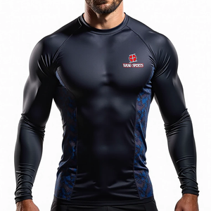 Camisa de compresión personalizada de manga completa MMA y BJJ Rash Guard para hombres sublimada con su propio logotipo - Product Image 6