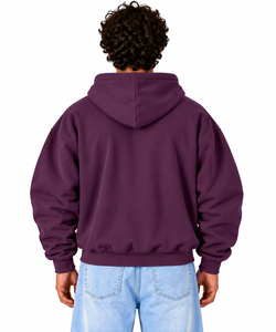 Sweat-shirt à capuche en polaire pour homme, couleur unie, coupe classique, design décontracté avec poche, idéal pour l'automne - Product Image 2