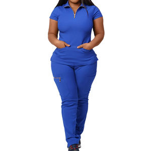 Uniformes de Enfermera Elásticos y Transpirables de Alta Calidad al por Mayor, Conjuntos de Uniformes Médicos de Tela de Lana para Mujer - Product Image 6