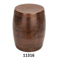 Table d'appoint extérieure de luxe en acier inoxydable style Art Déco avec fonction vase intégré au plateau, motif paysager, ensemble multi-pièces