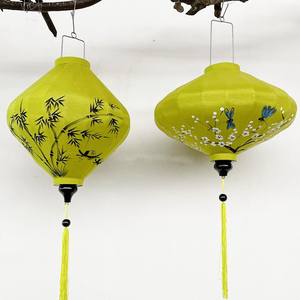 Farol de Seda de Bambú para Colgar al Aire Libre, Tela Vietnamita, Coloridos Faroles de Hoi An para Decoración de Restaurantes - Product Image 5