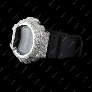 Reloj de Lujo Personalizado con Diamantes Negros de Primera Marca, Reloj Mecánico Automático con Diamantes Moissanite VVS para Hombre, Oro de 10 Quilates - Product Image 3