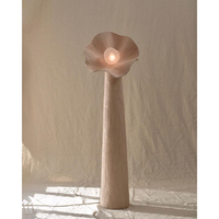 Lampe sur pied LED G9 Bloom au design fabuleux et luxueux, moderne, de qualité supérieure, en papier mâché, 55 pouces, écologique, jaune, à intensité variable