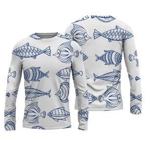 Logotipo personalizado 100% poliéster reciclado pesca camisetas para hombres UPF 50 + sublimación personalizada pesca desgaste manga larga Camiseta de fútbol - Product Image 5