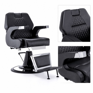 Sillón de Barbería Hidráulico Reclinable, Giratorio 360 Grados, Reposacabezas Ajustable, Cuero Sintético, Moderno, Profesional - Product Image 4