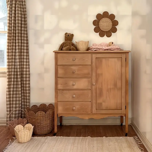 TienPhong 2024 <b>Hanging</b> Woven Handcrafted Rattan Sunflower <b>Wall</b> <b>Basket</b> - for Living Room, Bedroom, Bathroom Decor - Product Image 3