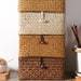Panier tissé en paille multicolore avec couvercle, boîte de rangement carrée, panier utilitaire, boîte à bijoux fabriqué au Vietnam - Product Image 6