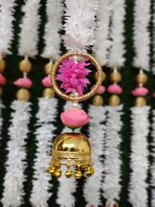 Traditional Elegant <b>Vintage</b> Jasmine Garland Jhoomer Bells Ganesh Chaturthi Diwali Punjabi Wedding Hanging Decorations for Mandap - Product Image 3