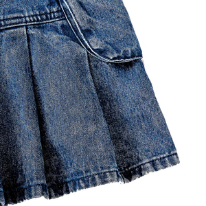 กระโปรงผ้ายีนส์ของผู้หญิงที่มีสไตล์กระโปรงผ้ายีนส์ซักง่ายระบายอากาศได้ดีสวมใส่สบายพร้อมโลโก้/สีตามสั่ง - Product Image 4