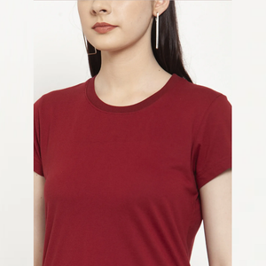 เสื้อยืดผู้หญิงคอกลมแขนสั้นผ้าฝ้ายสีพื้นแบบหลวมๆ น่ารัก สไตล์ใหม่สำหรับฤดูร้อน เป็นมิตรต่อสิ่งแวดล้อม ใส่ได้ทุกโอกาส เหมาะสำหรับใส่เป็นเสื้อตัวใน - Product Image 2