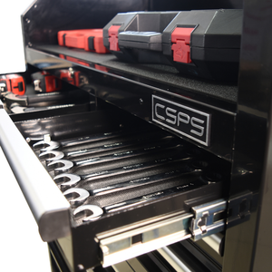 ตู้เครื่องมือหมุน16ลิ้นชัก104ซม. ทำจากเวียดนามตู้เก็บเครื่องมือช่างปรับแต่งได้สำหรับอุตสาหกรรมโรงรถตัวเลือก OEM ODM - Product Image 3