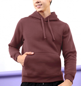 Sweat-shirts doublés en coton épais 100 % pour homme, collection automne-hiver, imprimés personnalisés, couleur unie, marque de mode personnalisable - Product Image 6