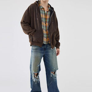 Nueva Colección, Sudaderas con Capucha para Hombre, 100% Poliéster, Lavado Ácido, Cierre de Cremallera, Servicio OEM, Secado Rápido, Alta Calidad - Product Image 6