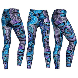Legging de gym pour femmes Legging de yoga imprimé personnalisé pour femmes Respirant Legging de yoga de haute qualité Taille et design personnalisés - Product Image 4