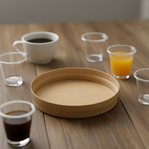 Coperchi Monouso in Carta Kraft da 2-4 oz per Bicchieri Monoporzione per Bevande e Conservazione Alimenti - Product Image 3