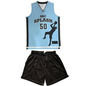 Tenue d'équipe de basketball sans manches sur mesure, maillots et shorts sublimés pour hommes, ensemble unisexe 100% polyester pour jeunes - Product Image 1