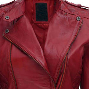 Venta al por mayor de moda de las mujeres chaqueta de cuero de moda de las mujeres de la PU chaqueta de cuero de alta calidad - Product Image 4