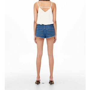 Short en jean déchiré de haute qualité Short en jean taille basse respirant personnalisé pour les femmes été décontracté Streetwear mode - Product Image 2