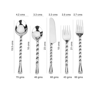 ชุดเครื่องใช้บนโต๊ะอาหารดีไซน์ทันสมัยด้ามจับมีดโลหะ - Product Image 3