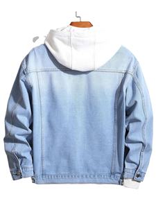 Chaqueta Vaquera para Hombre, Color Sólido, Ajuste Personalizado, Primavera, Transpirable, Cortavientos, Secado Rápido, Casual y Elegante - Product Image 2