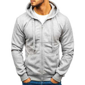 Sweats à capuche pour hommes, fermeture éclair intégrale, sweats à capuche surdimensionnés pour hommes, logo personnalisé, sweats à capuche unis, sweats à capuche à panneaux - Product Image 2