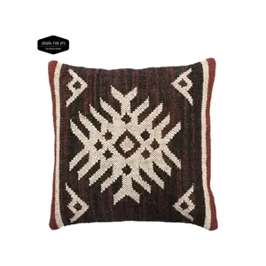 100% tenun tangan rami dekorasi rumah antik Kilim sarung bantal Bohemian sarung bantal 45x45 cm penutup bantal multiwarna bantal Sofa