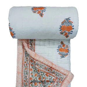 Peso leggero reversibile Kantha letto trapunta King-Queen Size 100% cotone fatto a mano blocco stampa indiana etnica stile moderno - Product Image 2