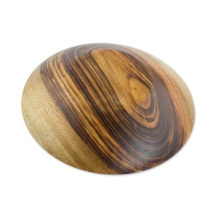 Utensilios de cocina personalizados adornados Ensaladera de frutas de madera de acacia sólida natural sostenible Tamaño pequeño - Product Image 2