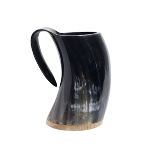 Mug en corne de buffle naturelle de haute qualité, écologique, vintage, multi-artisanat, couleurs personnalisables, logo, bière, vin, miel, ale - Product Image 5