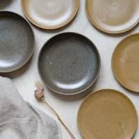 Juego de Platos de Cerámica de 6-10 Pulgadas, Ecológicos, de Lujo, Resistentes a los Arañazos, Modernos, Rústicos, Hechos a Mano, Personalizables, de Porcelana