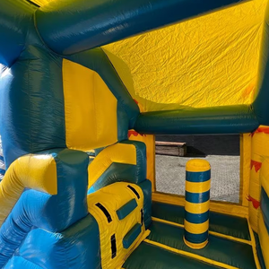 สไลเดอร์น้ำเป่าลมสำหรับเด็กแบบหนาพิเศษ พร้อมบ้านลมเป่าลม PVC สำหรับเล่นกลางแจ้ง พร้อมสระน้ำสำหรับความสนุกในฤดูร้อน - Product Image 6