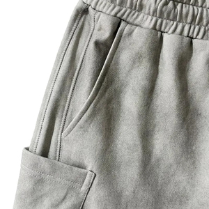 Pantalones de chándal de invierno ecológicos planos lavados con ácido vintage 3D con estampado de algodón pesado con logotipo personalizado Unisex para mujer - Product Image 3