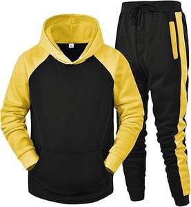 Conjunto de ropa deportiva transpirable de algodón 100% para hombre, logotipo personalizable, venta al por mayor, chaqueta de chándal, pantalones para viajes de ocio, temporada de invierno - Product Image 1