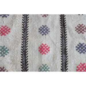 Tapis turc vintage, petit tapis de 1,6 x 2,5 pi (50 x 76 cm), tapis oriental en laine blanche - Product Image 5