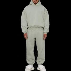 ชุดกีฬาพิมพ์ลายสำหรับฤดูหนาวกางเกงบ็อกซี่460gsm โอเวอร์ไซส์ออกแบบได้ตามที่ต้องการสำหรับทั้งชายและหญิง - Product Image 6