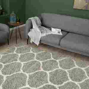 พรมขนสัตว์เทียมสีเทาโมร็อกโก Netline Home รุ่น 610-Tufted ขนาด 4 เมตร ลายคลาสสิกสำหรับห้องนั่งเล่น ห้องนอน ห้องวัยรุ่น - Product Image 6