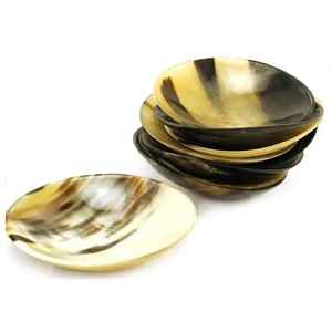 Cuencos de cuerno de búfalo reales personalizados, diseño clásico, Color blanco y negro Natural, respetuosos con el medio ambiente, 50 piezas para uso doméstico en hoteles y fiestas - Product Image 1