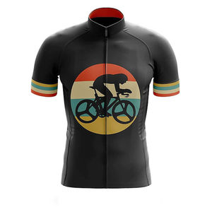 Maillot de cyclisme respirant personnalisé pour hommes et femmes Maillot de vélo de l'équipe pro anti-sueur à séchage rapide avec fermeture éclair et bandes réfléchissantes - Product Image 5