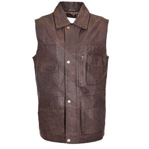 เสื้อกั๊กหนังสำหรับผู้ชายระบายอากาศได้ดีดีไซน์ใหม่ - Product Image 1