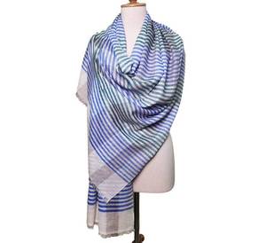 Lo último en chal de Pashmina de seda súper tejido al agua Reversible de doble Color patrón de otoño largo estilo Vintage bufanda ligera para mujer - Product Image 1