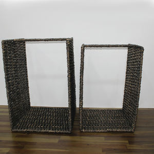 Ensemble de paniers à magazines rustiques écologiques en jacinthe d'eau Artex Dong Thap, multifonctionnels, décoratifs, pour le rangement du bois de chauffage - Product Image 4