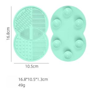 Cross-border Hot Double Round Silicone <b>Suction</b> Cup Makeup Brush Cleaning <b>Pad</b> Beauty Egg <b>Pad</b> for Home Use - Product Image 5