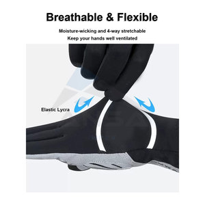 Guantes de Ciclismo de Dedos Completos para Hombre y Mujer, Transpirables, para Bicicleta de Montaña, MTB, con Acolchado de Gel de Silicona Antideslizante en la Palma - Product Image 4