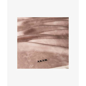 Powder Pink <b>Silk</b> Square <b>Scarf</b> with Brush Pattern - Product Image 2