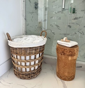 Panier de rangement et de lavage en rotin avec poignées, paniers de rangement faits à la main en rotin naturel, multifonctionnels et modernes, fabriqués au Vietnam - Product Image 5
