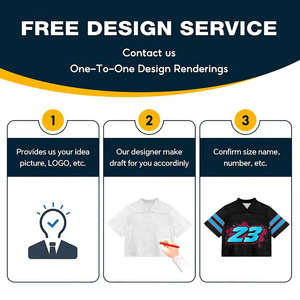 Maillot de football américain personnalisé avec service de conception gratuit - Rendu individuel - Cousu et imprimé. - Product Image 3