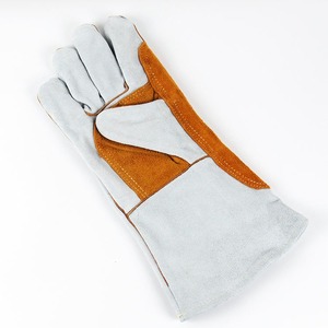 Guantes de soldadura de 14 pulgadas, directos de fábrica, venta al por mayor, guantes de seguridad de cuero dividido resistentes al calor para trabajos industriales y pesados - Product Image 3