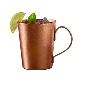 Taza de cóctel de cobre puro con agarre en relieve, taza de cobre de mula de Moscú, alta calidad y la mejor fabricación a precio barato - Product Image 4
